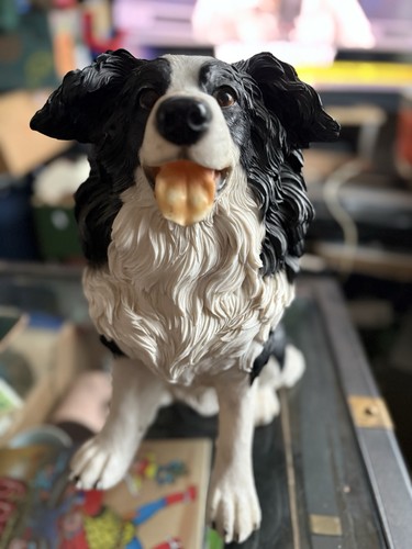 Border collie sculpture - border,