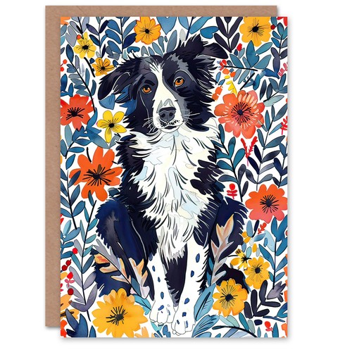 Greeting card border collie - card,
