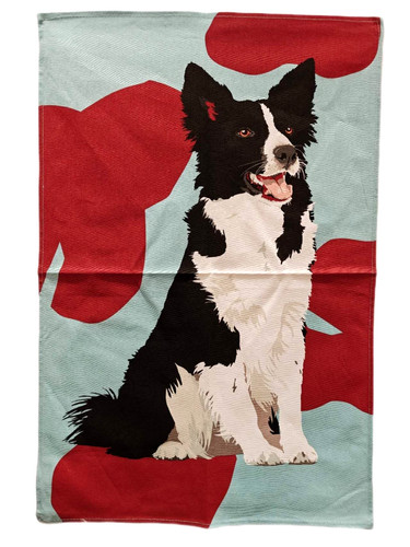 Border collie cotton tea - cotton,