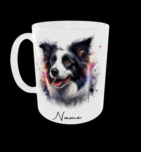Border collie coffee - border, mug