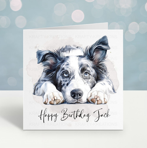 Personalised border collie - personalised,